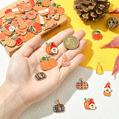80 Stück 20 Stile Thanksgiving Day Thema Legierung Emaille Anhänger&nbsp;ENAM-SC0006-85