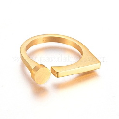 Fingerringe aus Edelstahl 304&nbsp;RJEW-L091-32-G-17mm