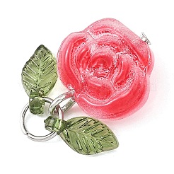 7 Stück 7 Farben transparente normale Glasanhänger&nbsp;PALLOY-JF04620-01