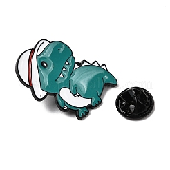 Pins émaillés dinosaure avec chapeau&nbsp;JEWB-D310-08EB-03