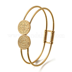 201 bracciali in acciaio inossidabile per donna&nbsp;BJEW-R014-02G