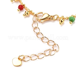 Pulseras con dijes de vidrio facetado&nbsp;BJEW-JB05599