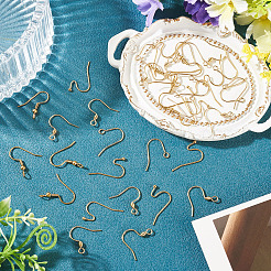 40 Stück 4 Stile 304 Edelstahl Ohrringhaken&nbsp;STAS-TADJ0001-05G