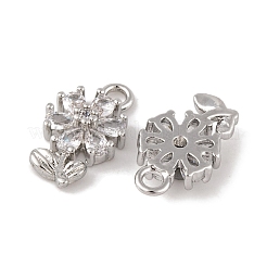 Latón micro pavimenta claro cubic zirconia encantos&nbsp;KK-L212-18P