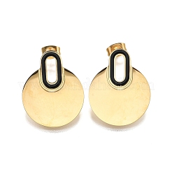 Boucles d'oreilles à tige en acier inoxydable 304&nbsp;LS-EJEW-Q030-01G-A