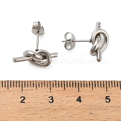 Knoten 304 Edelstahl Ohrstecker&nbsp;EJEW-Z150-01P