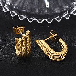 Pendientes de botón de acero inoxidable 304&nbsp;EJEW-G423-33D-G
