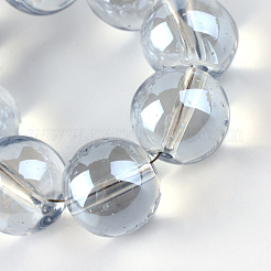 Chapelets de perles en verre électroplaqué&nbsp;EGLA-Q062-8mm-A07
