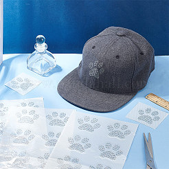 Hotfix-Strass aus Glas mit Pfotenabdruck&nbsp;DIY-WH0453-71B-01