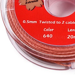 Cordones de hilo de algodón encerado redondos de 2 capa&nbsp;YC-T004-01A-26