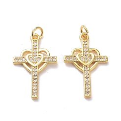 Pendentifs en laiton zircon cubique transparent&nbsp;ZIRC-L100-112G