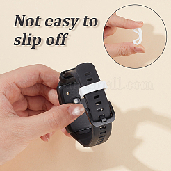 30 pièce de 3 styles de fermoir de bracelet de montre rectangulaire en silicone&nbsp;FIND-CN0002-39B