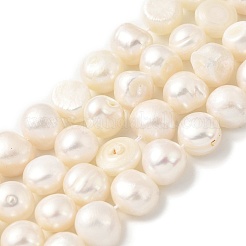 Fili di perle di perle d'acqua dolce coltivate naturali&nbsp;PEAR-A006-10B