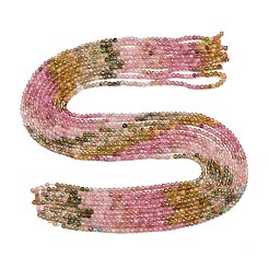 Colliers de perles de tourmaline multicolores naturelles à dégradé de couleurs&nbsp;G-D110-A02-06