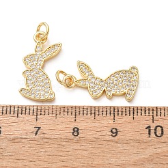 Pendenti in zirconi cubici trasparenti in micro pavè di ottone&nbsp;CU-E003-18G-09