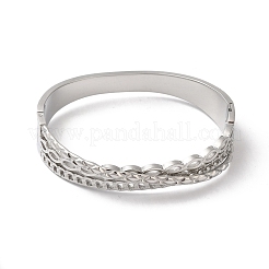 Bracelets à charnière creuse en acier inoxydable 304 anti-ternissement pour femmes&nbsp;BJEW-I315-20P