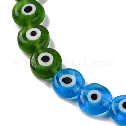 Chakra-Thema handgemachte böser Blick Bunte Malerei Perlen Stränge&nbsp;LAMP-G164-07B