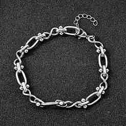 Ovale und Unendlichkeitsglieder-Armbänder aus 304 Edelstahl für Damen&nbsp;BJEW-K226-14A-P