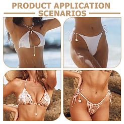 6 pendentif de bikini en alliage et perles naturelles&nbsp;HJEW-GA00063