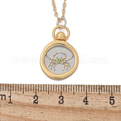 Collane con ciondolo tarocchi dodici costellazioni in ottone&nbsp;LS-NJEW-Q006-01F-G
