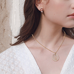 Galvanische natürliche Capiz Shell Anhänger&nbsp;SHEL-CA0001-001