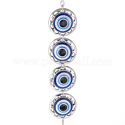Décorations faites à la main au chalumeau et pendentif mauvais œil en résine&nbsp;HJEW-C001-02