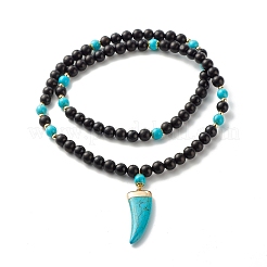 Collana con ciondolo a forma di fodero/zanna da donna&nbsp;NJEW-JN03747