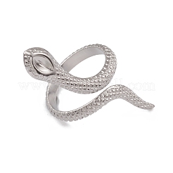 Anello polsino aperto serpente in acciaio inossidabile 304 anti-appannamento&nbsp;RJEW-G285-25P