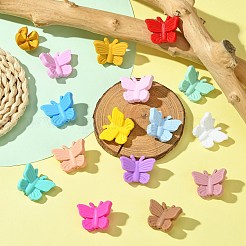 21 Stück 21 Farben Schmetterling Lebensmittelqualität umweltfreundliche Silikon Fokalperlen&nbsp;SIL-CJ0002-29