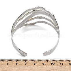Braccialetti a polsino in acciaio inossidabile 304 per donna&nbsp;BJEW-G757-03GP