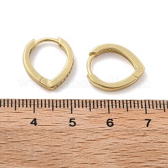 Orecchini a cerchio huggie in zirconi cubici trasparenti micro pavè&nbsp;EJEW-A058-26G