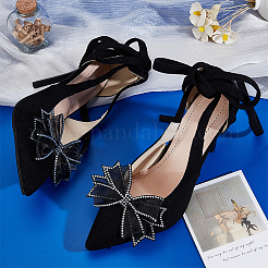 Stoff Strass Bowknot Schuh Dekoration&nbsp;FIND-WH0199-63B