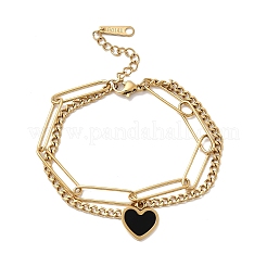 Mehrreihige Armbänder aus 304 Edelstahl&nbsp;BJEW-K237-22G