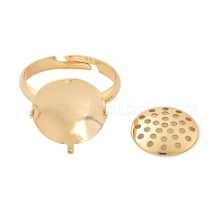 Verstellbare RingbeZubehör aus Messing&nbsp;KK-K382-15B-G