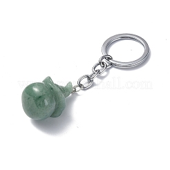 Porte-clés en aventurine verte naturelle&nbsp;KEYC-P011-04P-06
