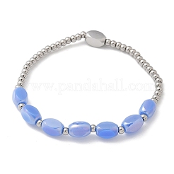 304 Edelstahlperlen-Stretcharmbänder für Damen&nbsp;LS-BJEW-M054-01P-02