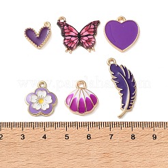 Colgantes de aleación de esmalte morado&nbsp;AL-CBADB2B-16G