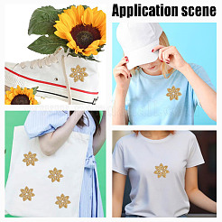 10 x Hotfix-Strass-Applikationen in Blumenform.&nbsp;AJEW-DR0001-87A