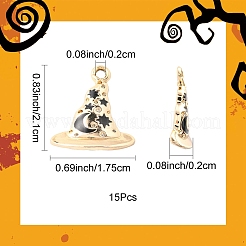 15 Stück Anhänger aus Legierung mit Halloween-Motiv&nbsp;ENAM-YW0006-60