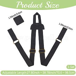 1 Set verstellbare Taschenriemen aus Nylon und PU-Leder&nbsp;DIY-CL0001-88A