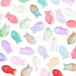 50pcs perles de verre transparentes peintes à la bombe&nbsp;GLAA-FS0002-06C