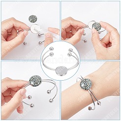 304 Edelstahl Doppeldraht Manschette Armreif Herstellung&nbsp;STAS-SC0006-15