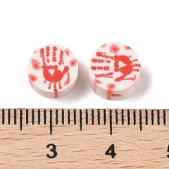 Perles en pâte polymère faites à la main sur le thème de Noël&nbsp;CLAY-P004-01B