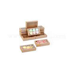 Faltbare Papierschubladenboxen mit durchsichtiger Kunststoffabdeckung&nbsp;CON-WH0095-68A-01