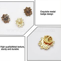 12 spilla a forma di corona con scudo in lega bicolore&nbsp;JEWB-CA0001-17
