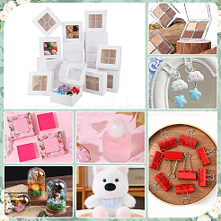 Quadratische faltbare Kuchenschachtel aus Papier&nbsp;LS-CON-WH0089-174B