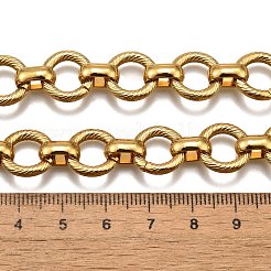Collares de cadena de eslabones de anillo trenzado de acero inoxidable 304&nbsp;NJEW-R023-12G