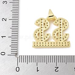 Colgante micropavé cubic zirconia de latón&nbsp;KK-K298-41G