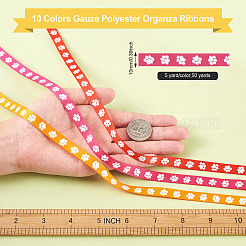 50 Yards 10 Farben Polyester-Ripsband&nbsp;OCOR-MP0001-01