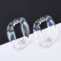 Transparentem Acryl Verknüpfung Ringe&nbsp;PACR-R246-056